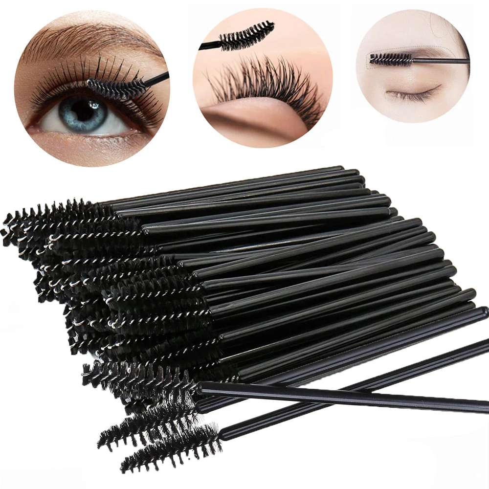 Applicateur de maquillage pour cils, baguettes de mascara, outils d'extension de cils, 50 pièces