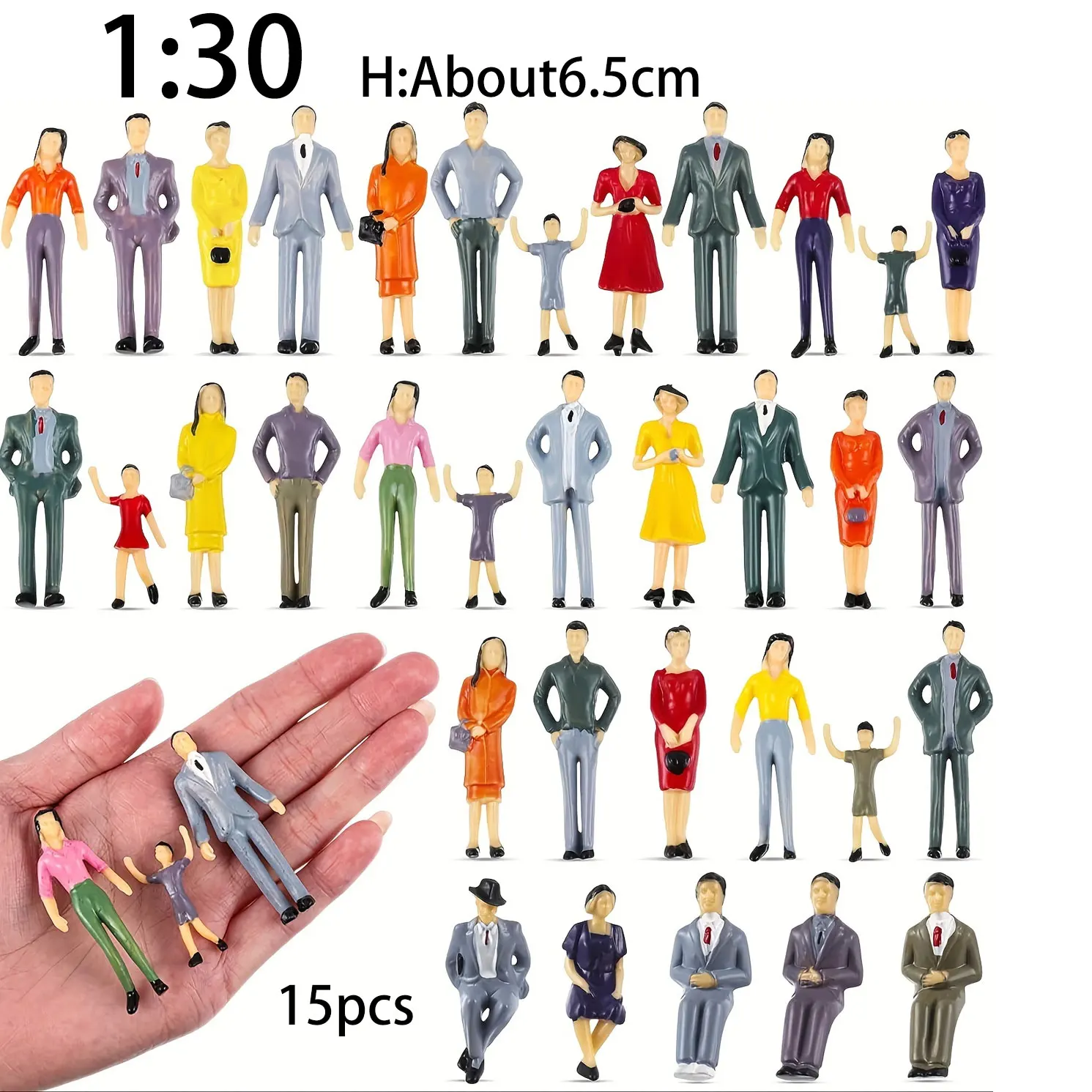Valentijnsdag Verjaardagsfeestje Cadeau Trein Scène Schaalmodel Karaktergebouw Zitpassagiers Geschilderde poppen Collectible Figu