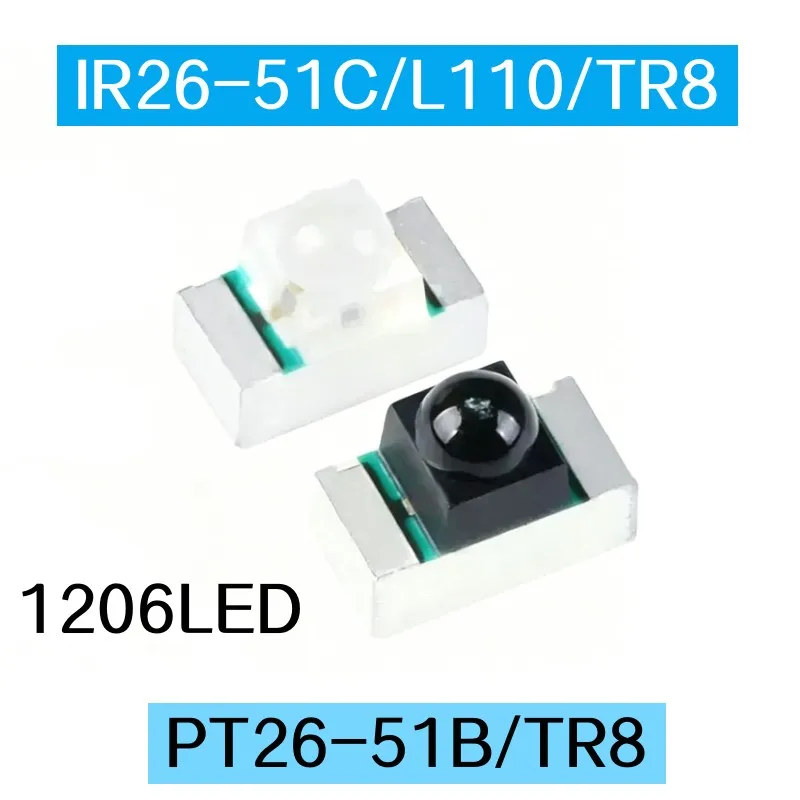 50pcs PT26-51B/TR8 IR26-51C/L110/TR8 IR19-21C PT17 1206 0805 0603 940nm IR Receive Head Infrared Emitting Transmit Diode Sensor