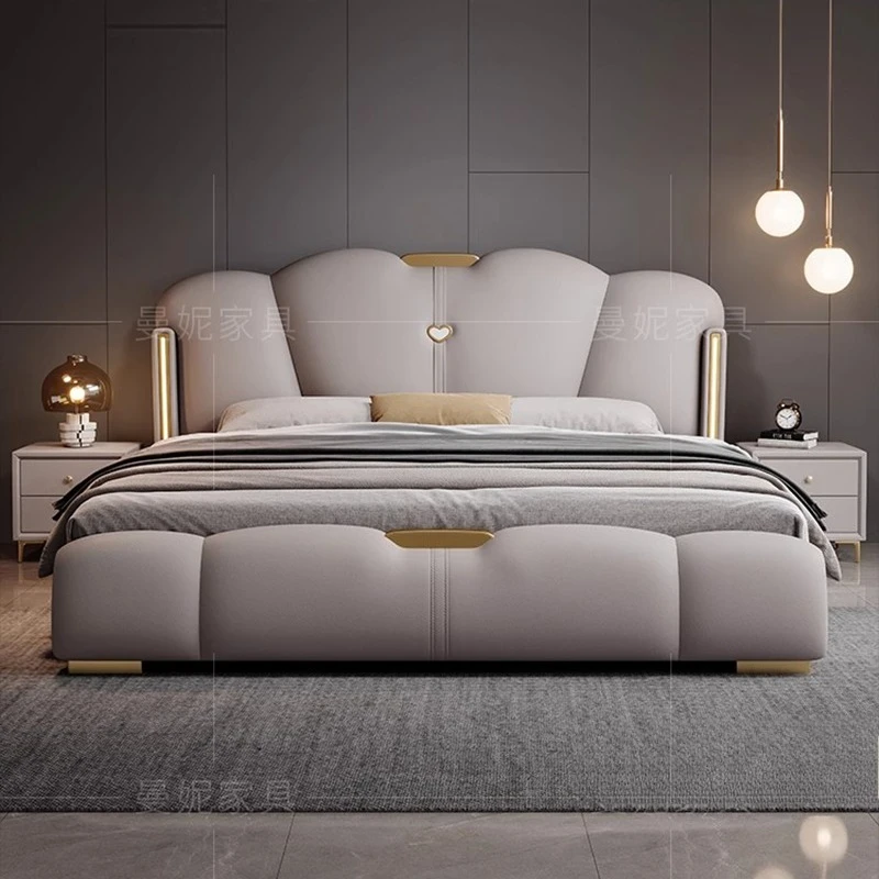 

Sleeping Platform Massage Bed Bedroom Simple European Design Luxury Bed Queen Frame Letto Matrimoniale Lounge Suite Furniture