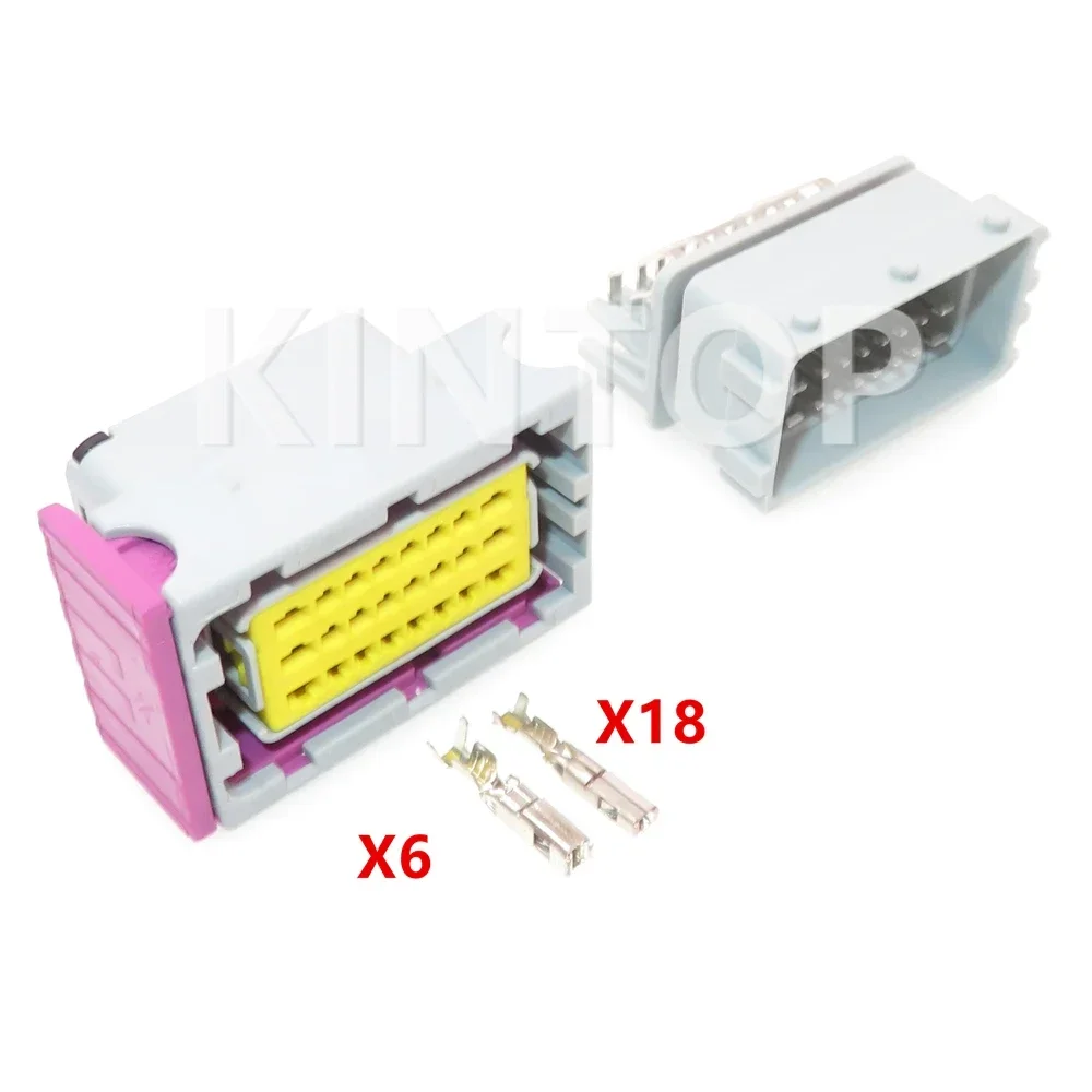 1 Set 24 Pins AC Assembly Car Composite ECU Connector Auto Socket Parts 211PC249S8005 HCCPHPE24BGYB90F Auto Wiring PCB Plug