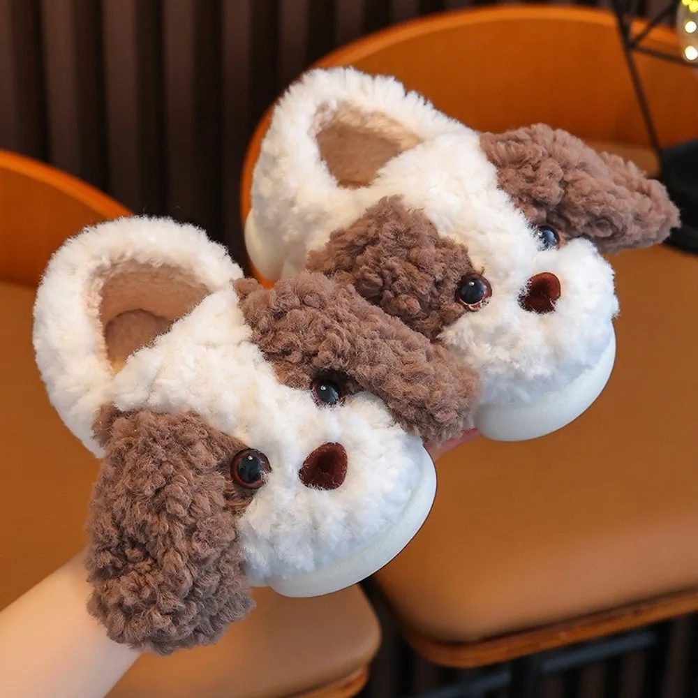 

Fashion Cute Cartoon Children Slippers Keep Warm Floor Shoes Non-slip Comfortable Home Slippers Winter