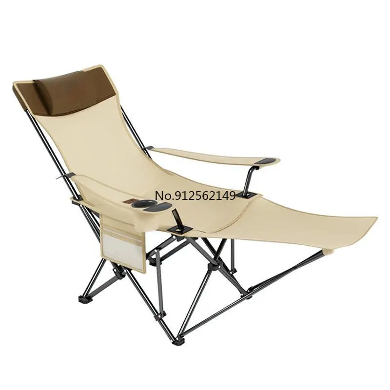 Outdoor folding deck chair portable ultra-light fishing chair beach camping director chair lunch break back stool lounge chair