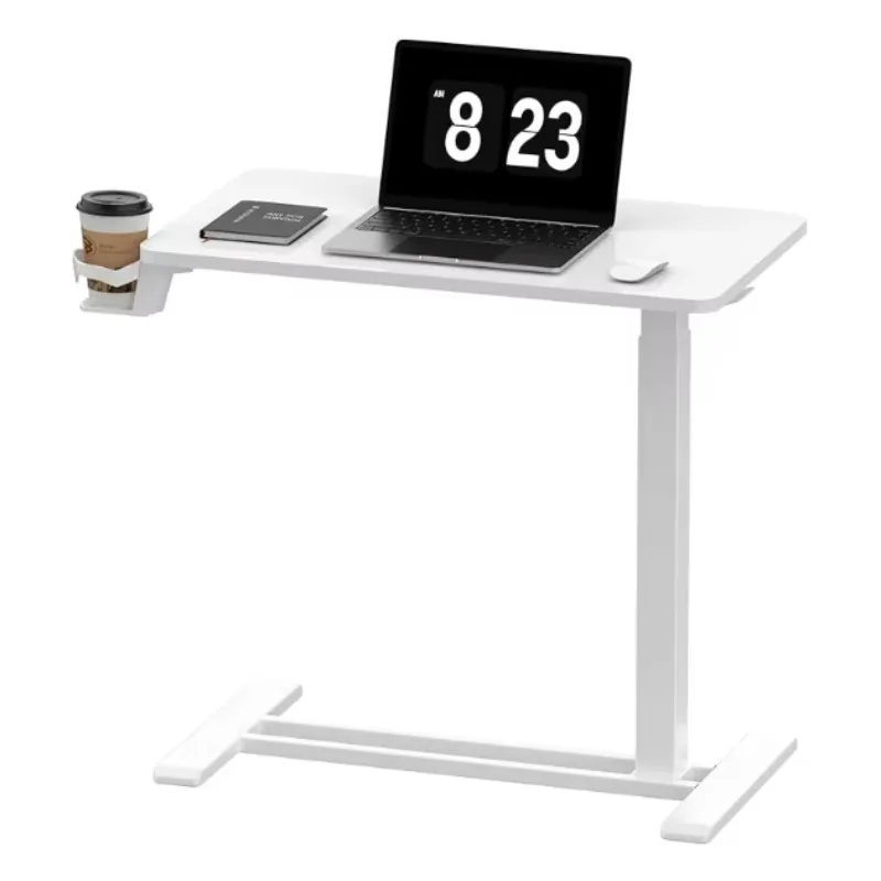 عجلات طاولة بجانب السرير معدنية قابلة للتعديل تعمل بالهواء المضغوط لتناول الطعام في المستشفى والمدرسة والسوبر ماركت وغرفة النوم والصالة الرياضية #1