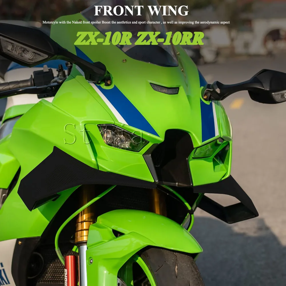 For Kawasaki ZX-10R ZX-10RR 2022-2025 New Motorcycle Accessories Front Spoiler Lower Spoiler ZX10R GP Wing Frontal Spoilers