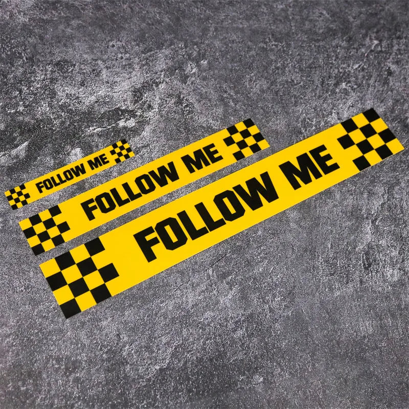 Follow Me Reflective Vinyl Car Decal Sticker Waterproof For Motorcycle Helmet Scooter Auto Body Racing Warning Personal Decor