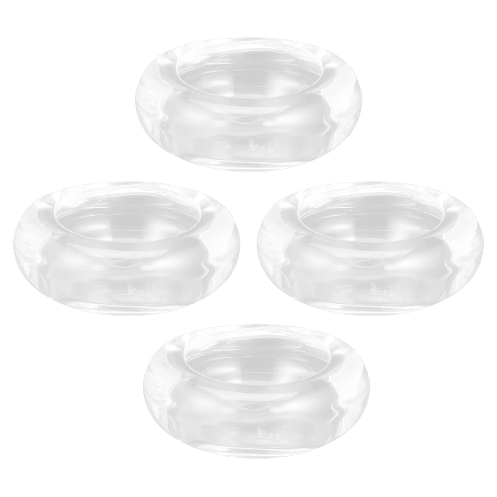 

4Pcs Transparent Glass Holders Small Cylinder Cups for Candlelight Dinner Home Party Decoration Tealight Holder