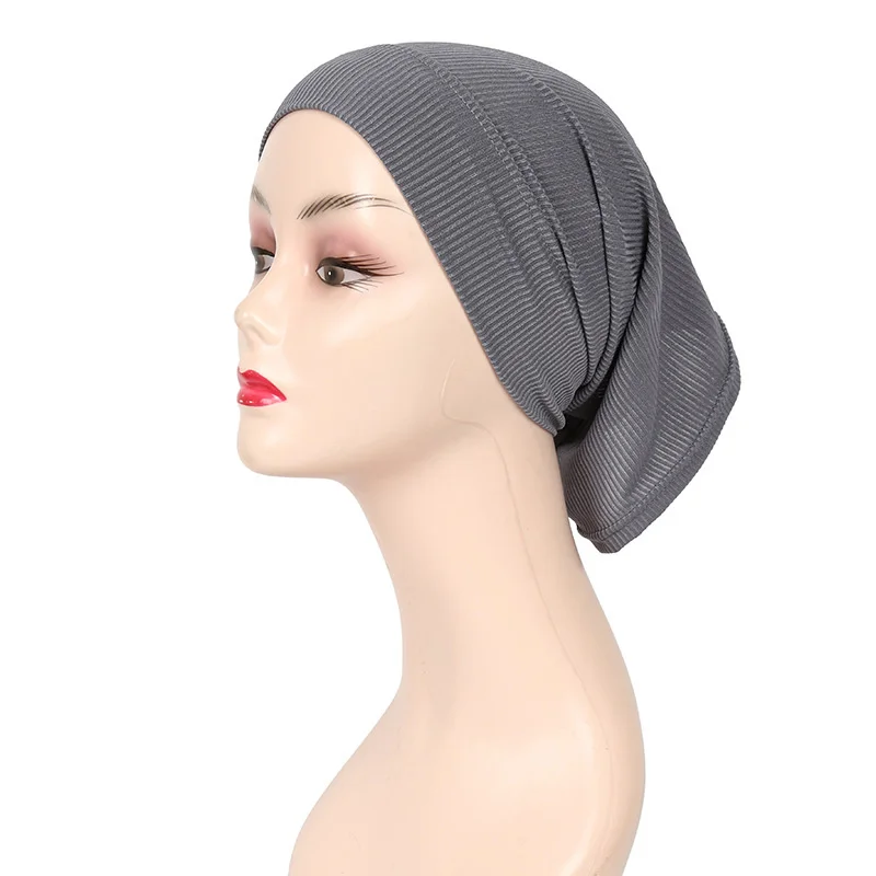 Fashion Muslim Hijab Caps Solid Underscarf Women Veil Modal Cotton Hijab Muslim Scarf Turbans Head  Women\'s Hijabs Hat Islamic