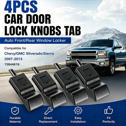Door Lock Knobs For Chevrolet GMC Silverado Sierra Cadillac Hummer Yukon 2007 2008 2009 2010 2011 2012 2013 15844616 15214027