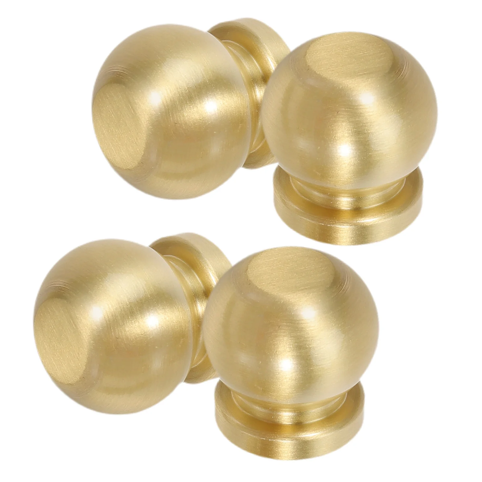 

4pcs Wooden Base Brass Foot Pads Polished Ball Tray Risers For Serving Boards Jewelry Boxes Furniture Legs Hardware Replacement