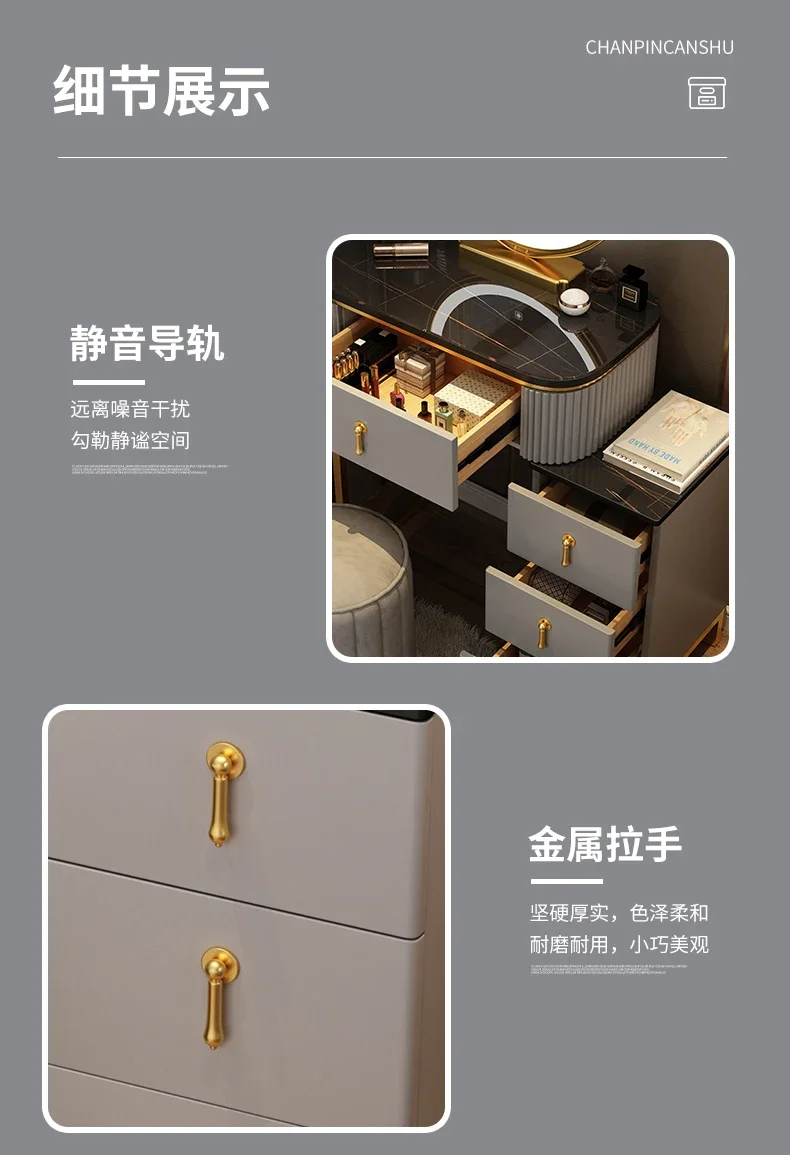 Bedroom Dressing Vanity Table Stand Women Table Storage Cabinet Vanity Table Drawer Mirror Coiffeuse De Chambre Home Furniture