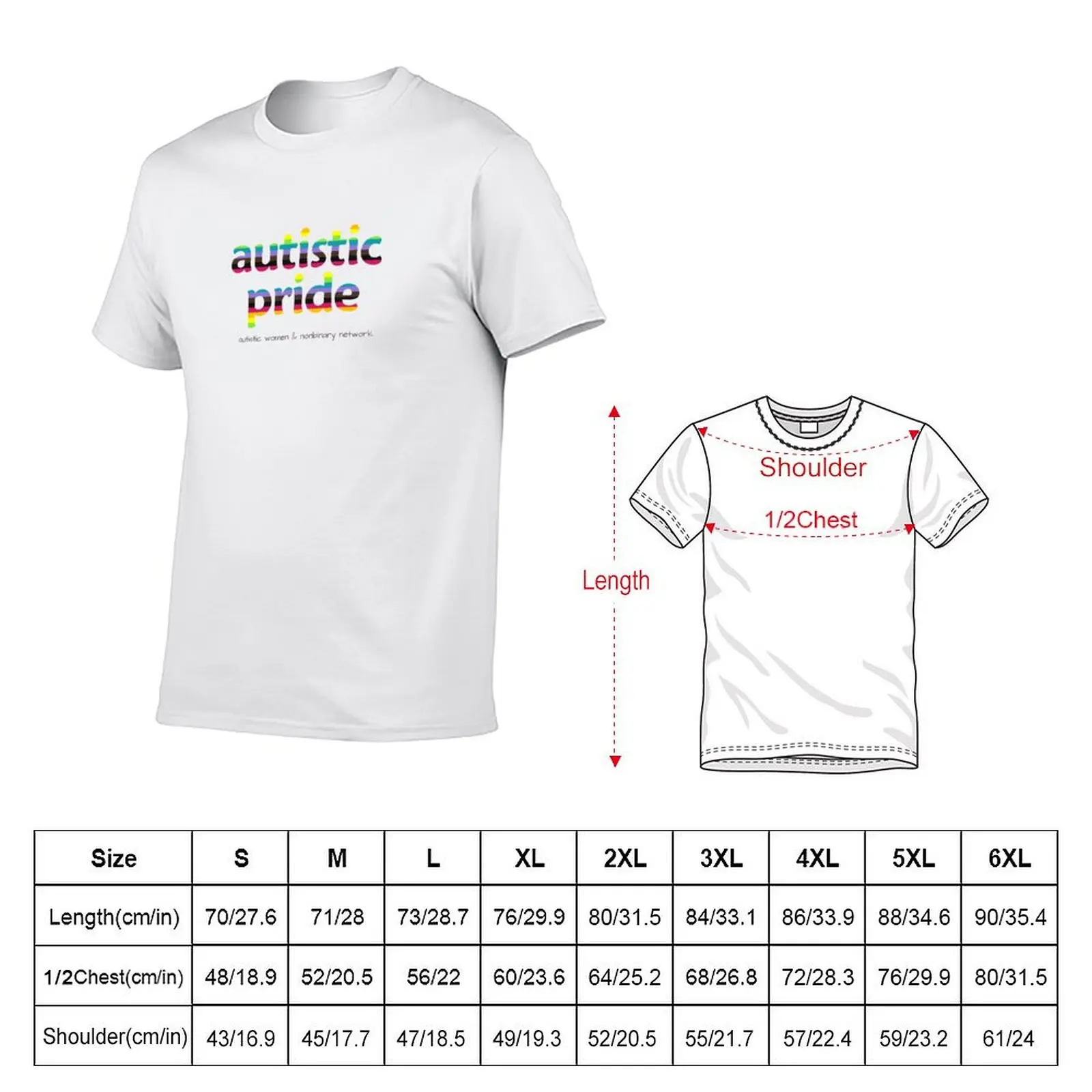Autistic Pride T-Shirt Plus Size Lightweight Tee Shirt