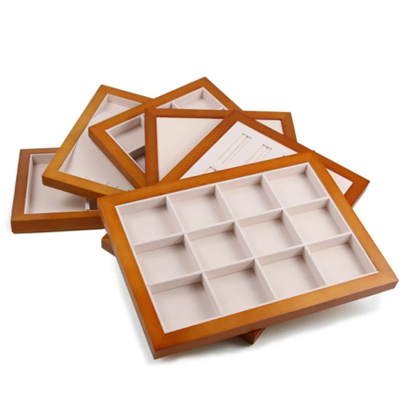 Counter Check Jewelry Tray Luxury Bracelet Ring Display Trays Window Jewelry Storage Stand Live Stream Pendant Showcase Holder