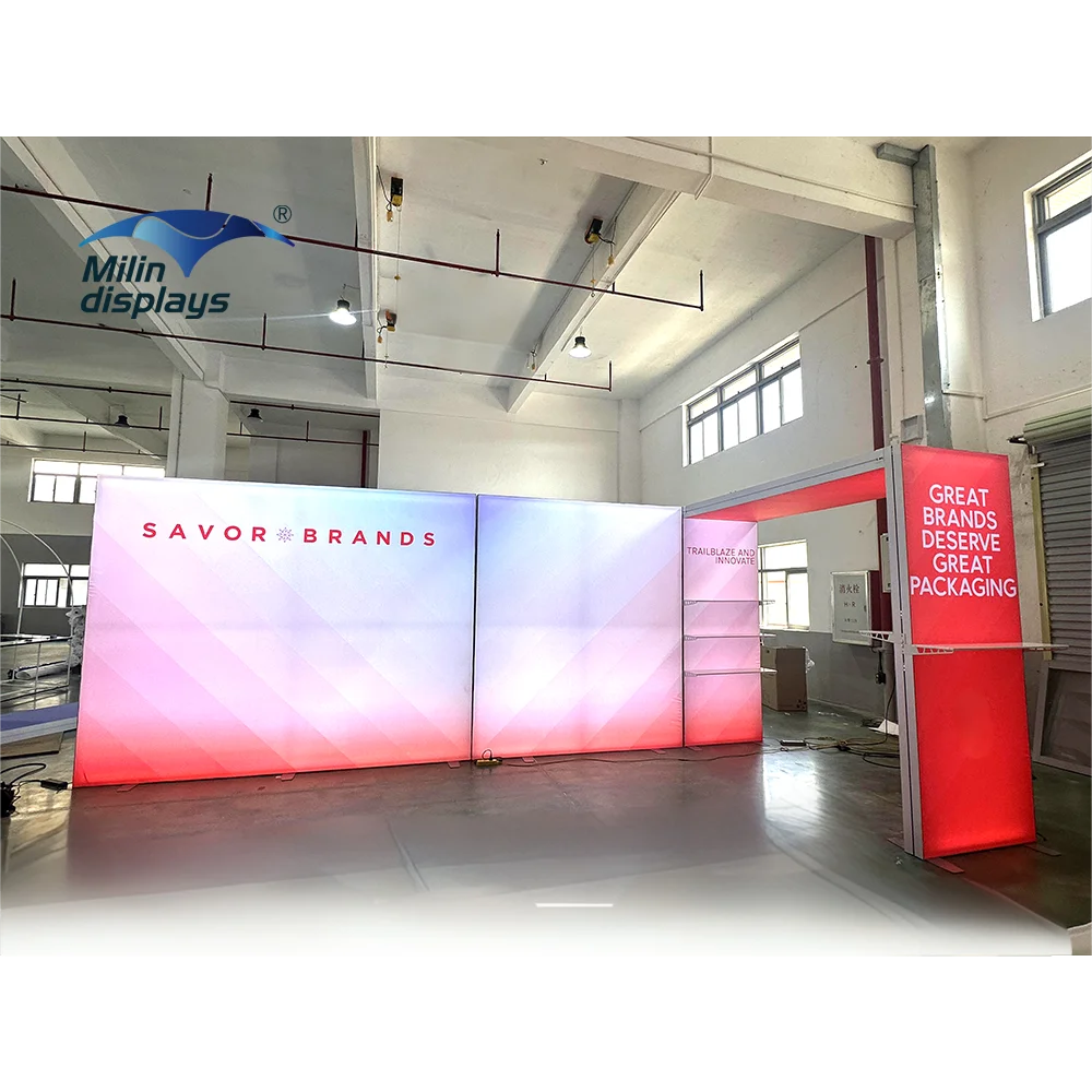 Portable Aluminum Profile Display Advertising High Bright Light Boxes Photo Booth Printer Lighted Jewelry Box for Outdoor Use