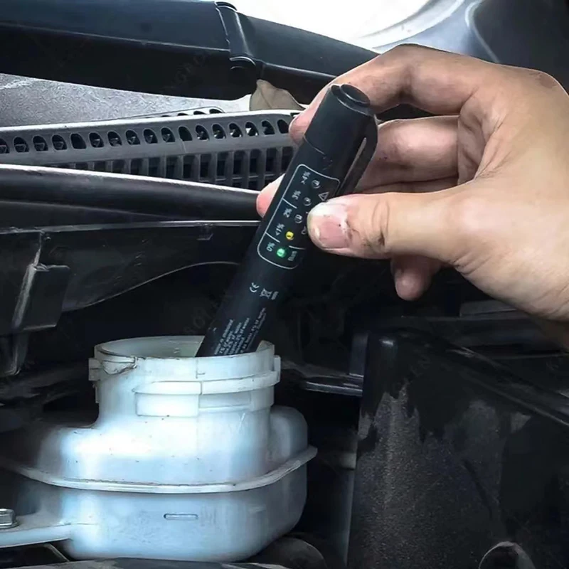 Universal Brake Fluid Tester Pen DOT3 DOT4 DOT5.1 Accurate Oil Quality Diagnostic Tool LED Indicator Automotive Tester Moisture