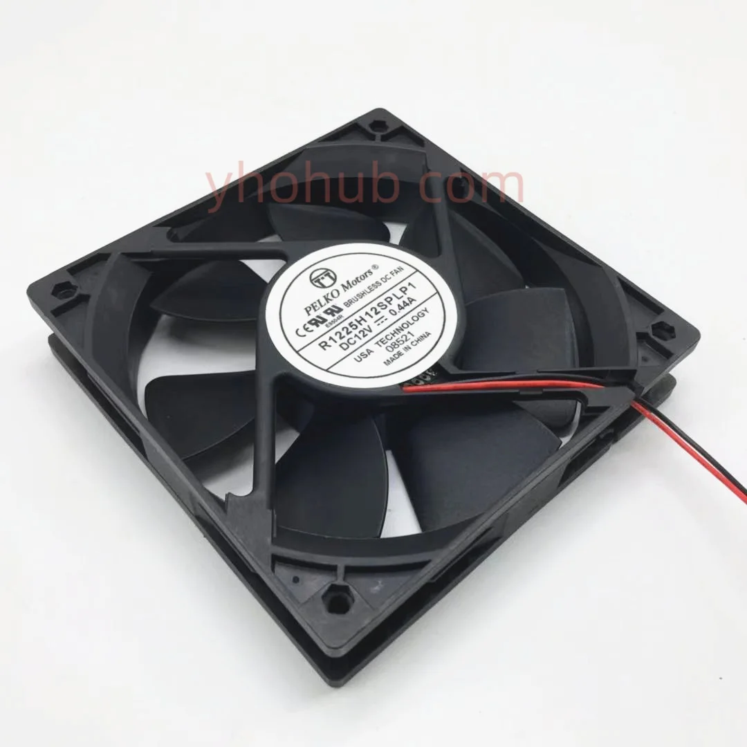 

PELKO R1225H12SPLP1 DC 12V 0.44A 120x120x25mm 2-Wire Server Square Fan