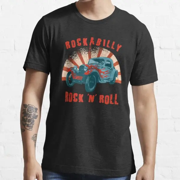 Men Clothes Rockabilly Psychobilly Bikers Rock and Roll Vintage Rockers Essential T-Shirt Summer Classic Male Lady Tee Camisetas