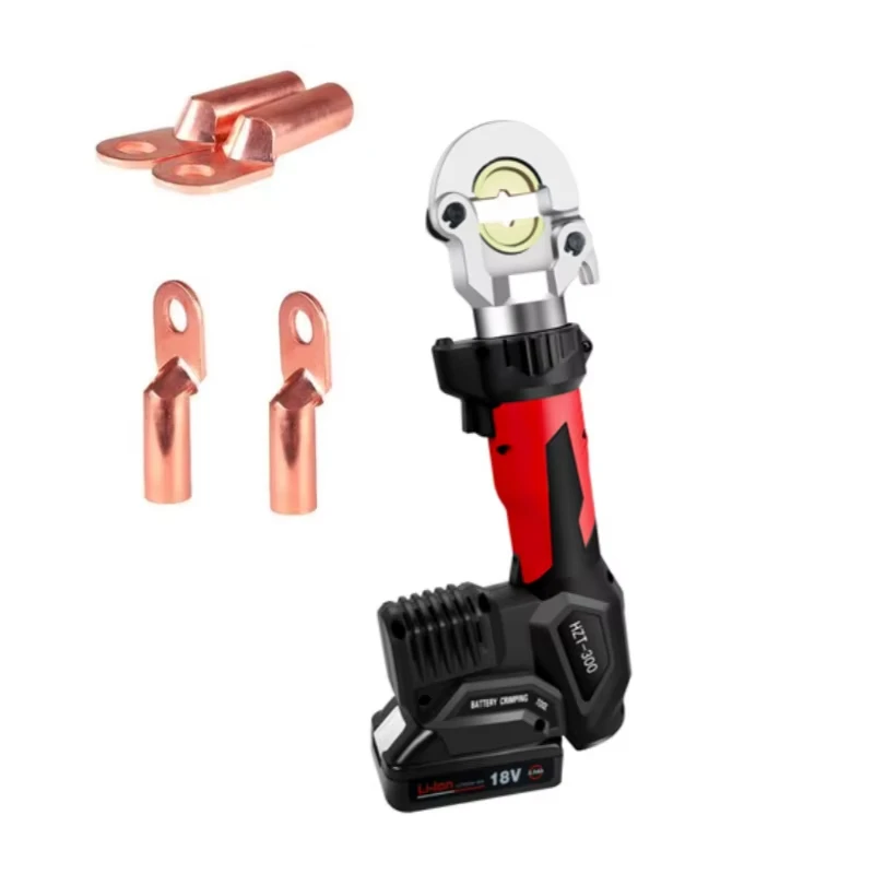 

HZT-300 Portable Battery Operated Hydraulic Battery Powered Crimping Tools Electrical Terminals Battery Cable Lugs Crimping Tool