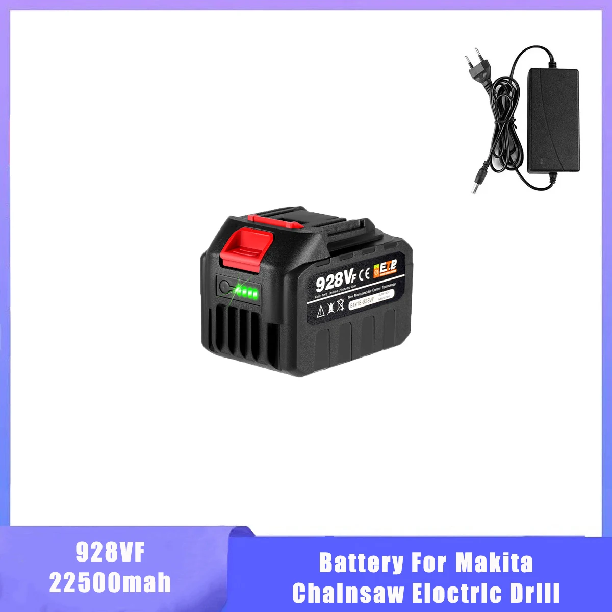 For Makita 20V 22500mAh 928VF Rechargeable Lithium Battery LED Indicator High Capacity for Makita Cordles Power Tool Battery