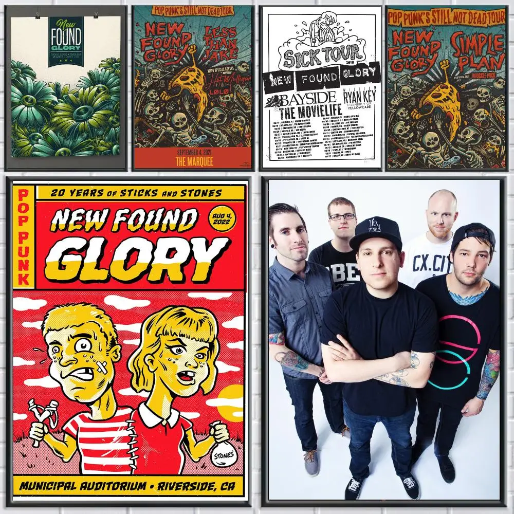 band N-New Found Glory-Y Poster Peel and Stick Wall Art for Cafe Office Bar and Home Decoration