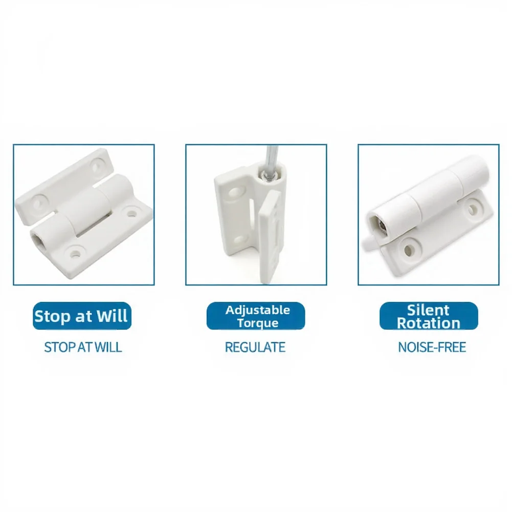 2PCS Adjustable Torque Damped Rotary Hinge with Wide Application Suitability for Panels Furniture and Engineering Projects