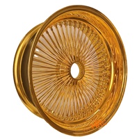 TLCRETE Lowrider Wire Rims Wholesale Gold Reverse Standard 13 14 15 16 17 18 20 22 Inch 72 100 150 204 Spokes Wire Wheel for Cla