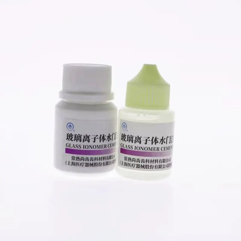 

Dental Glass Ionomer Cement Regular Type 20g+15ml Set Fillings Permanent Restoration Compressive Strength Repair Primary Tools