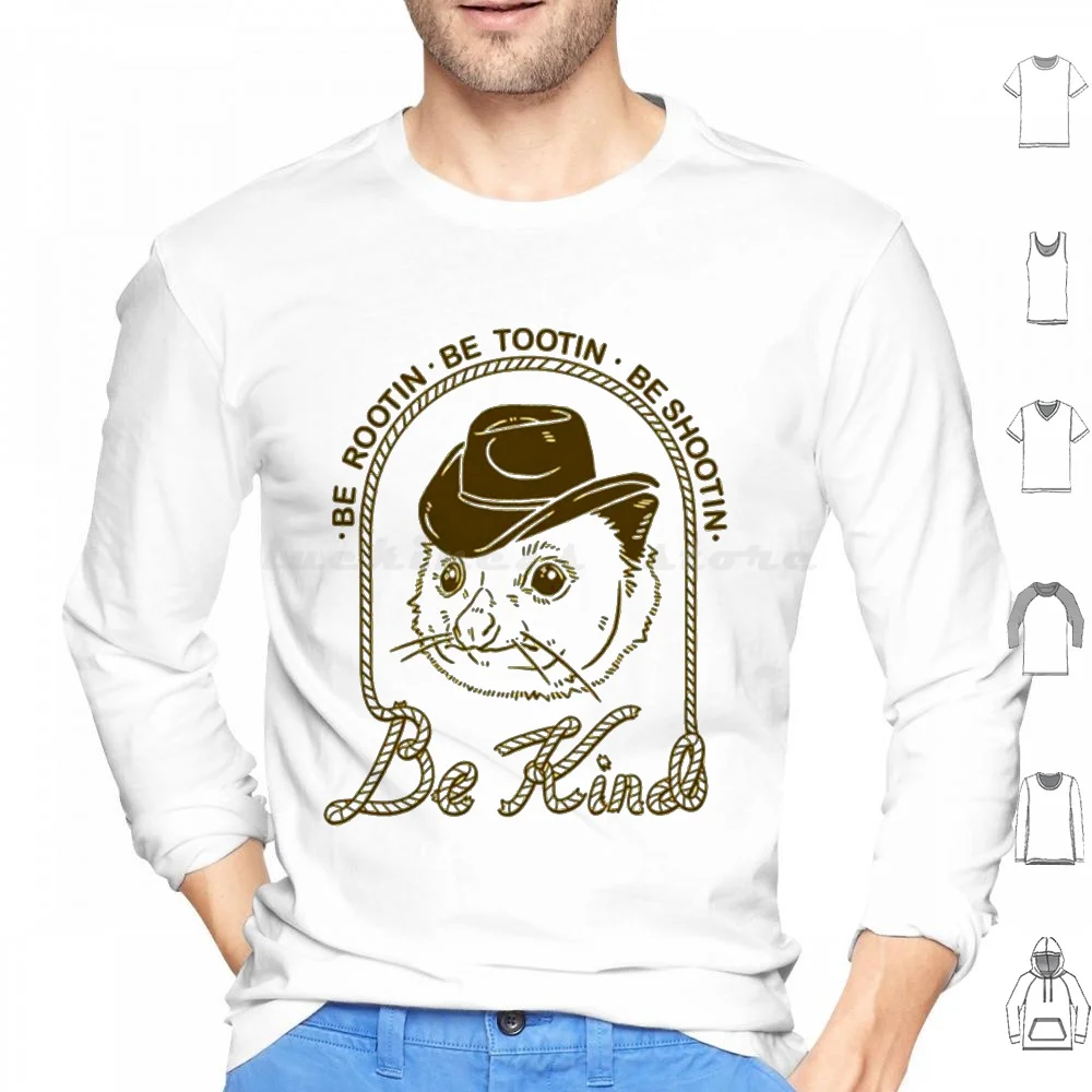 

Be Be Tootin , Be Shootin Be Kind 01 Hoodie cotton Long Sleeve Tootin Cowboy Cat Tootin Tootin Is Fine Cat Tootin