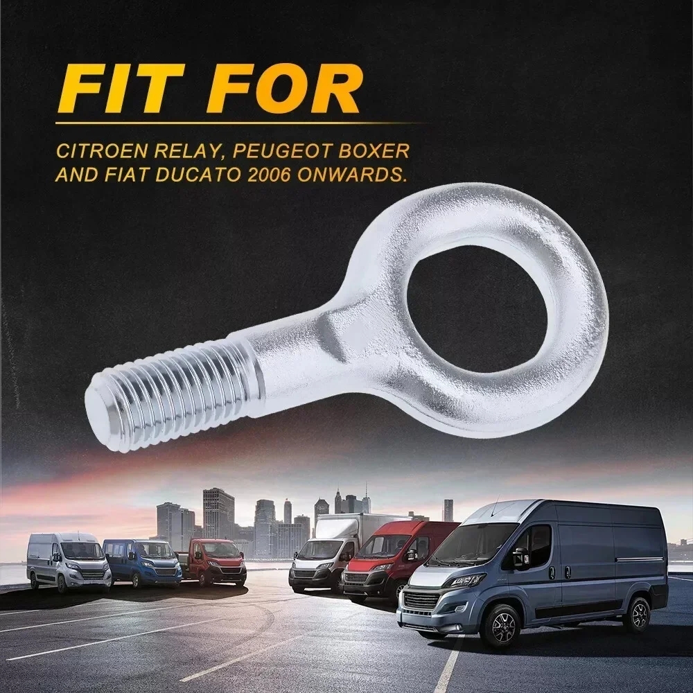 1PC Car Tow Hook For Citroen Relay Peugeot Boxer Fiat Ducato Short Towing Eye Recovery Hook 2006