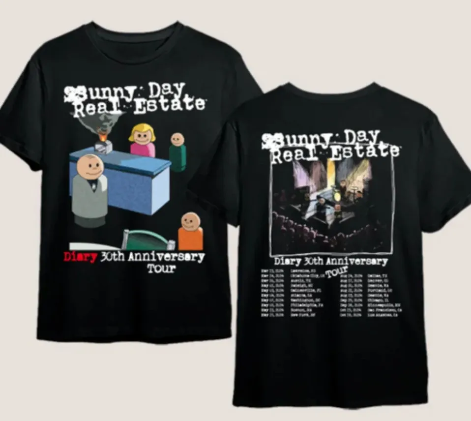 Sunny Day Real Estate 30 Years Diary Tour Concert Shirt