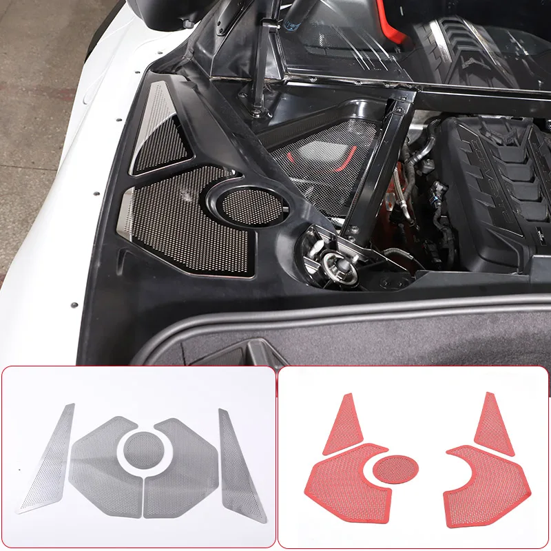 

For Chevrolet Corvette C8 Stingray Z51 Z06 2020-2023 Stainless Steel Car Engine Compartment Side Panel Protective Cover Trim