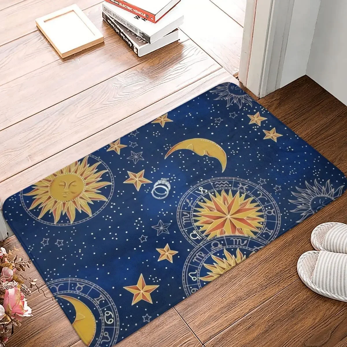 Bath Mat Celestial Sun Moon And Stars Rug Home Doormat Living Room Carpet Outdoor