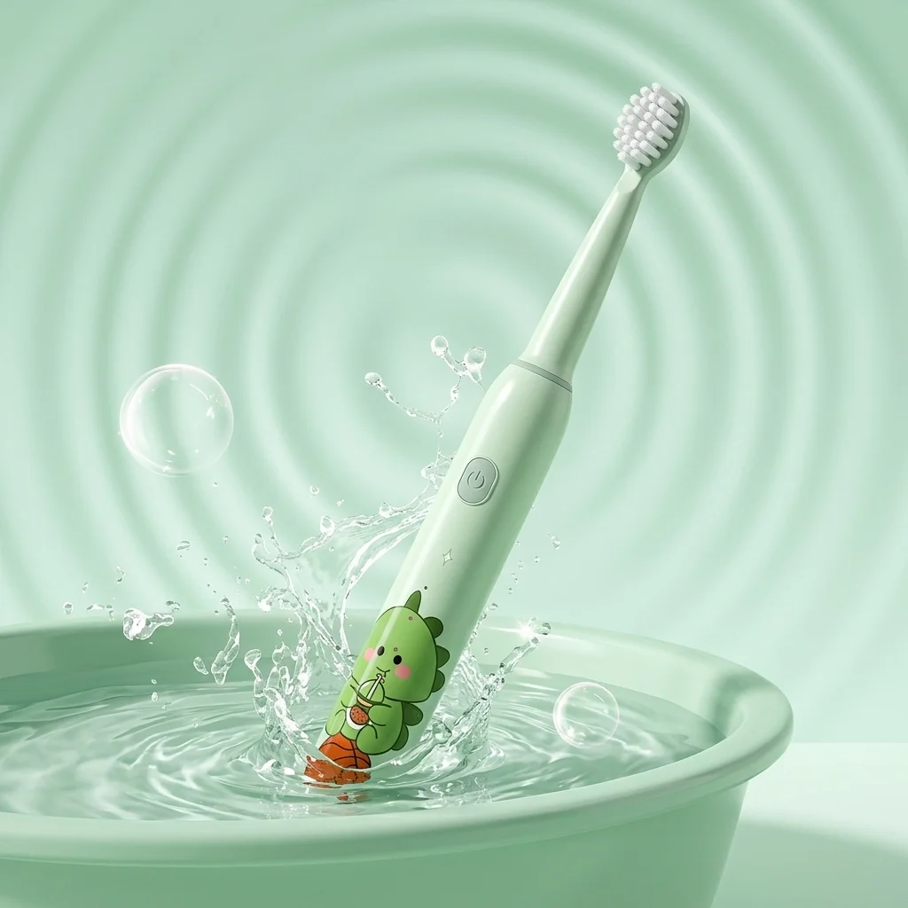 

Cartoon Kids Electric Toothbrush for Boys Girls 3-12 Years IPX7 Waterproof Soft Bristles 2 Min Timer Oral Care Toothbrush
