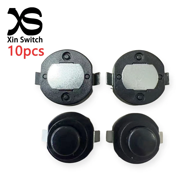 10 pçs KAN-10A pequeno circular cônico lanterna interruptor 10*10 1a 250vac remendo tipo botão de travamento automático interruptor de alimentação