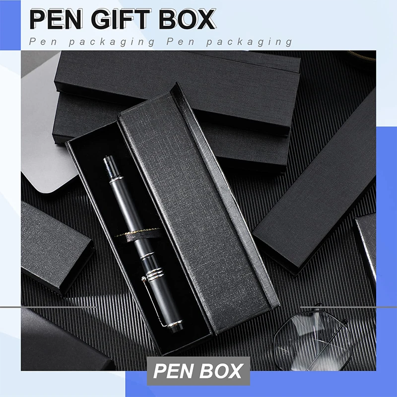 10Pcs Book Type Flip Cover Paper Boxes Neutral Pen Gift Fountain Pen Stationery Pencil Cases