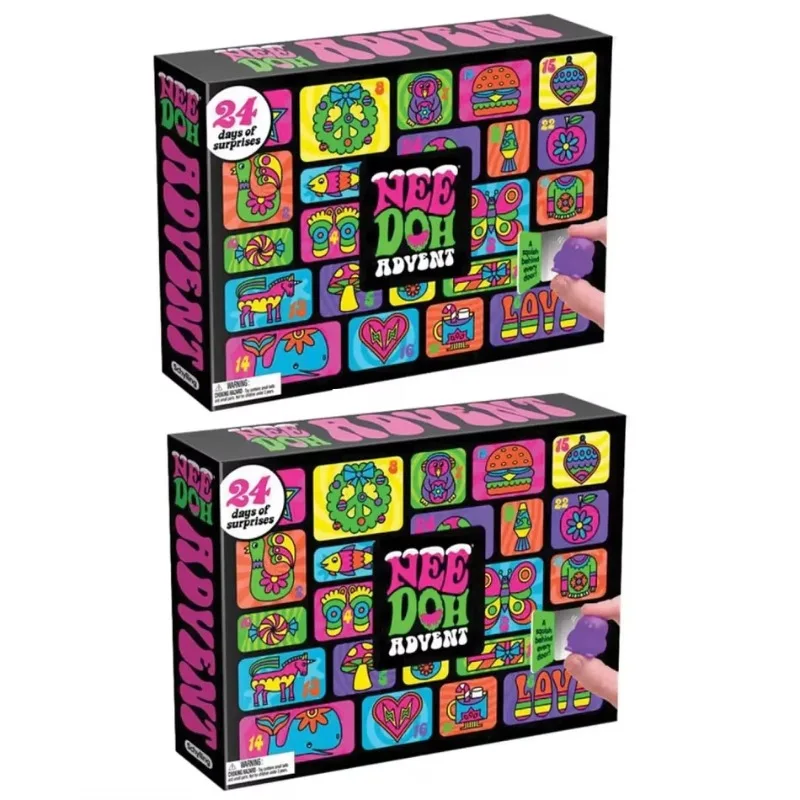 2026 NeeDoh Adventskalender 3D PVC Fidget-Puppe Weihnachts-Countdown-Kalender Überraschungsbox Stressabbau-Spielzeug Neujahrsgeschenk – Detail 7