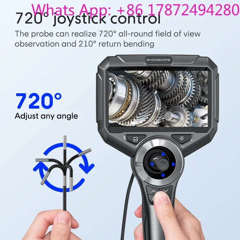 

2MP HD 5\" IPS Display and 3.9mm Wire Probe 3000mAh Battery 720° Rotatable Industrial for Outdoor Use