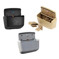 Car Ashtray with LED Light with Extinguishing Stripe Easy Clean Detachable Auto Ashtray Mini Car Trash Can for Home Office