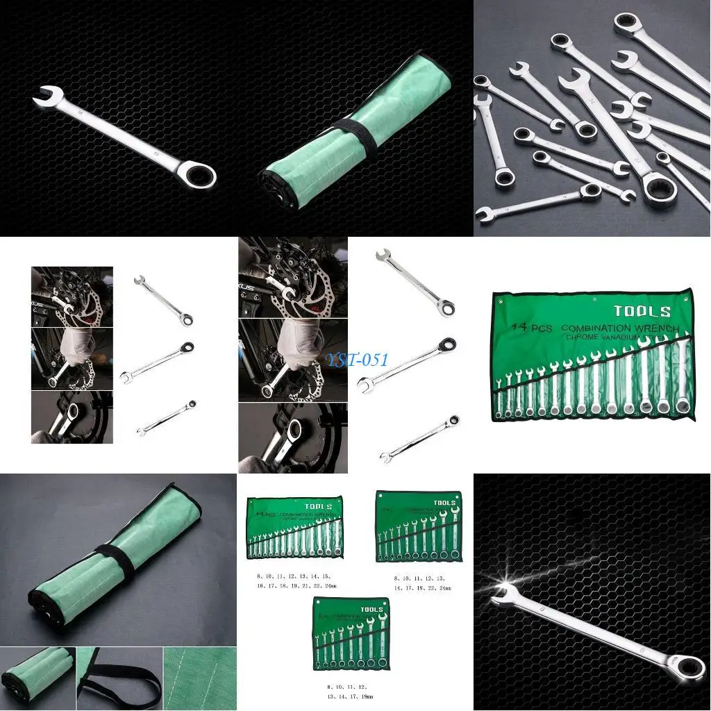 

E15A Combination Ratchet Wrench Dual-purpose Ratchet Tool Metric Wrench Torque Gear