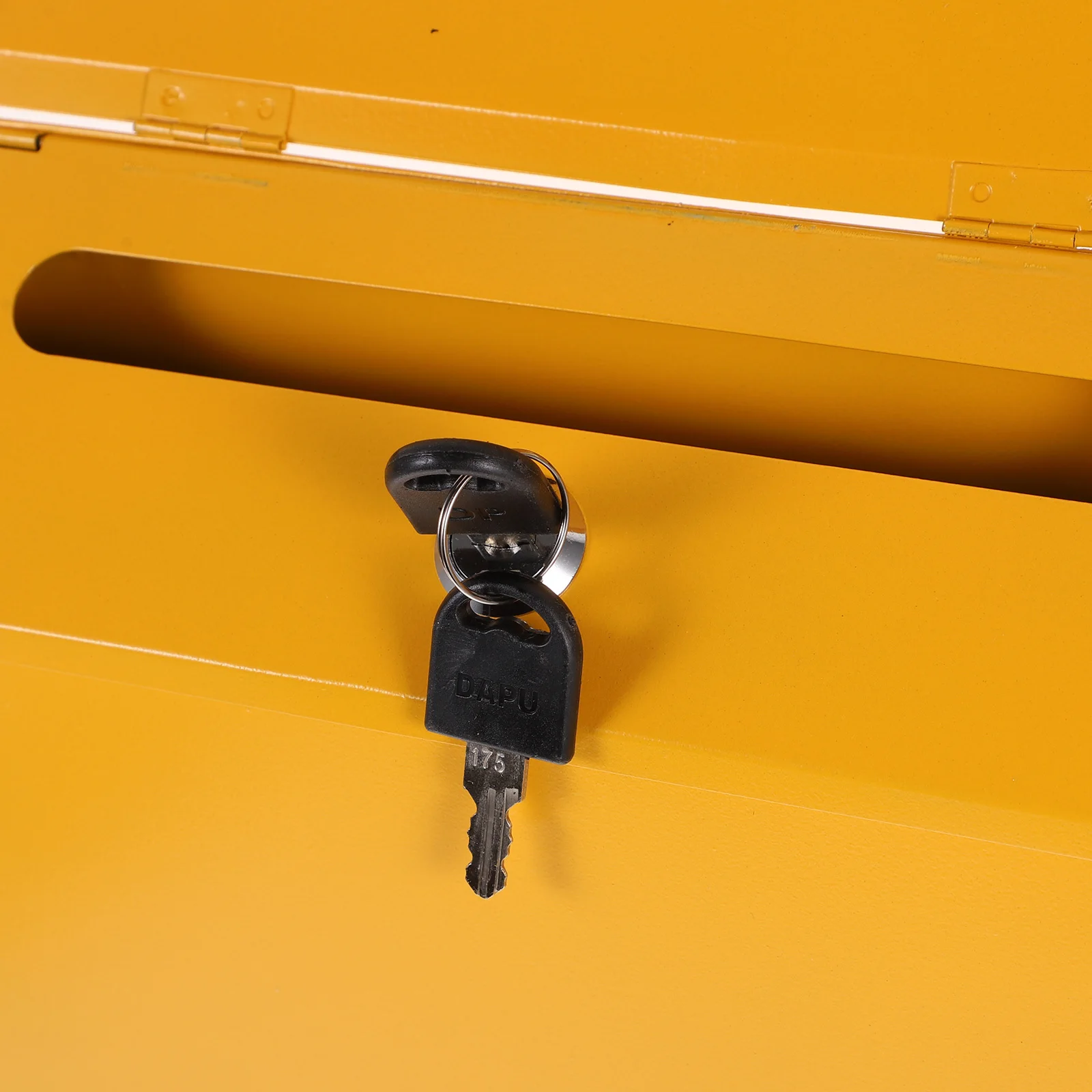 

1Pcs Wall-Mounted Letter Box Iron Mailbox Large Storage Complaint Suggestion Box for Office Yellow Mailbox Suggestion Case