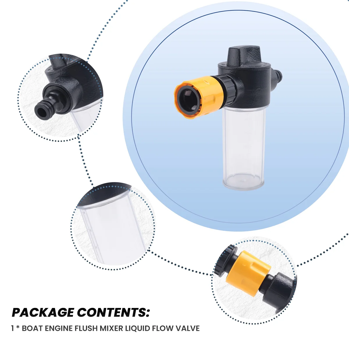 Новый смеситель для промывки лодочного двигателя, клапан потока жидкости, идеально подходящий для смыва подвесных и внутренних двигателей, соединяет садовый шланг