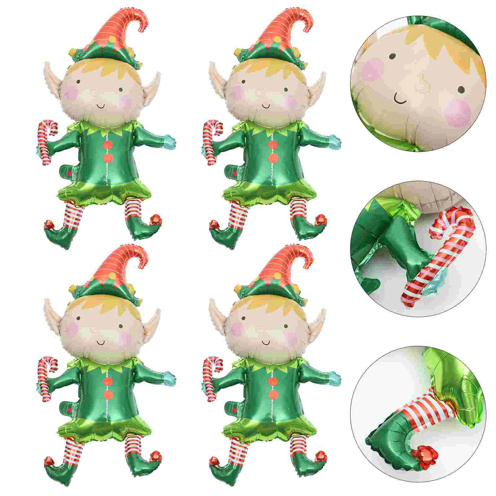 

5 Pcs Christmas Inflatable Balloons Foil Ornament Xmas Exquisite Decor