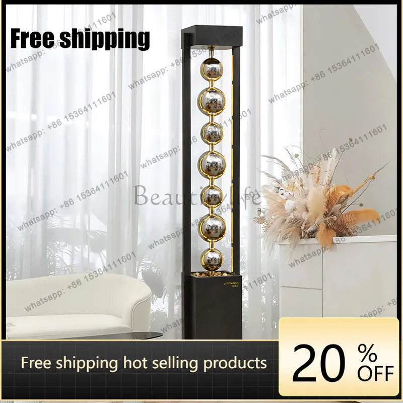 Flow ornament circulation modern light luxury fountain water feature living room TV cabinet decoration