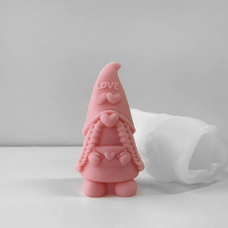 Dwarf  Silicone Mold High Quality Valentine's Day Series DIY Candle Plaster Ornament Mould Love Gnomes Handmade Soap Making