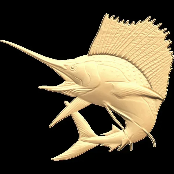 10pcs Fish 3D Model Relief for CNC Router 3D Printer Artcam Aspire Bas Relief in STL file format - fish relief 3d stl model