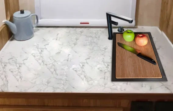 Handmade Stainless Steel Kitchen Sink 6845 Nano Black 201 Step Double Single Bowl Counter Installation With Two Holes GR-517