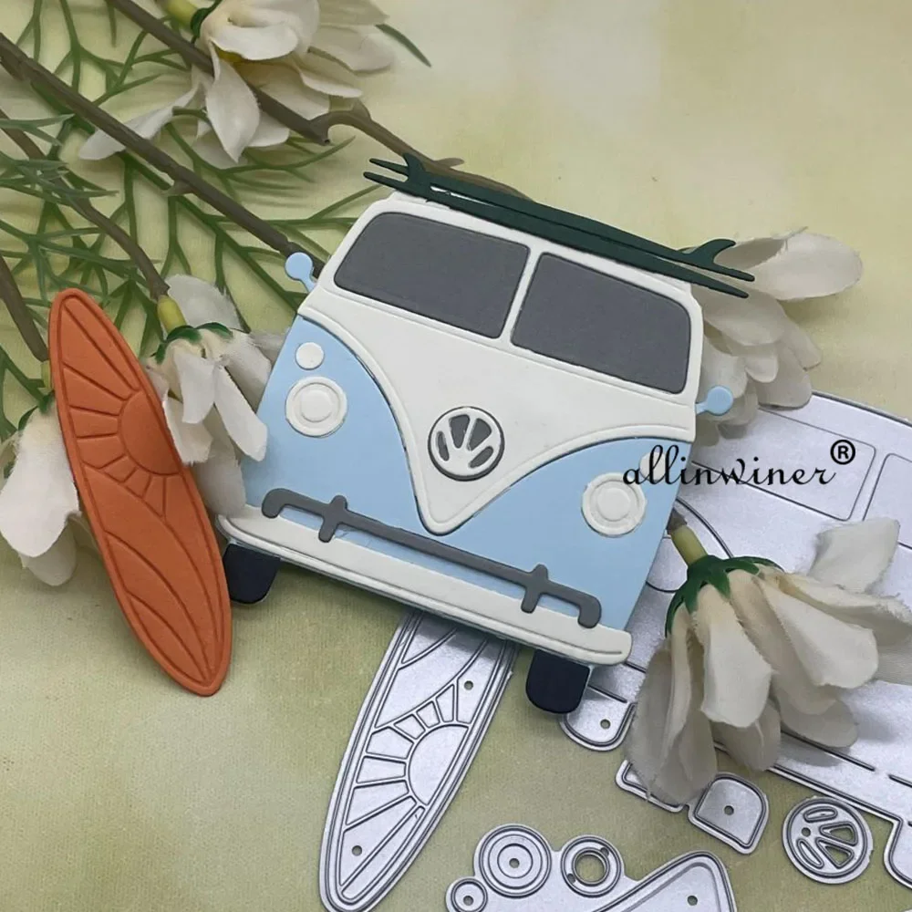 Vacation car decoration Metal Cutting Dies Stencils Die Cut for DIY Scrapbooking Album Paper Card Embossing