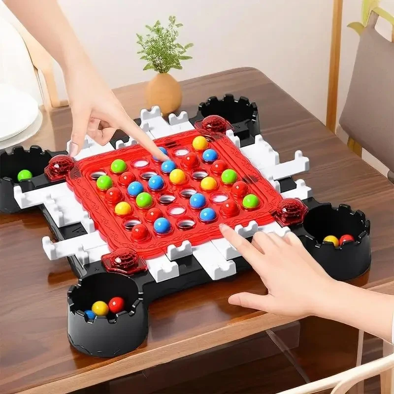 Rainbow Chess Board Game Toys Set Line Up Elimination Logical Strategy Multiplayer Party Table Game Classic Matching Pinball Set