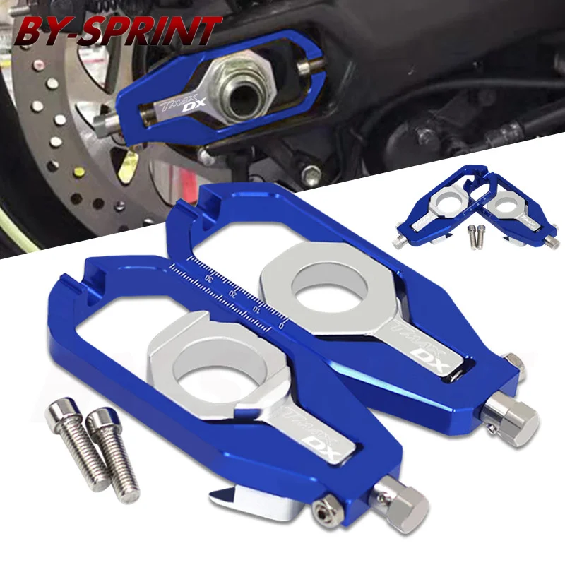 

tmax530 Motorcycle CNC Aluminum Rear Axle Chain Adjusters Tensioners Catena Spool For TMAX530 T-MAX 530 DX SX 2017 2018 2019