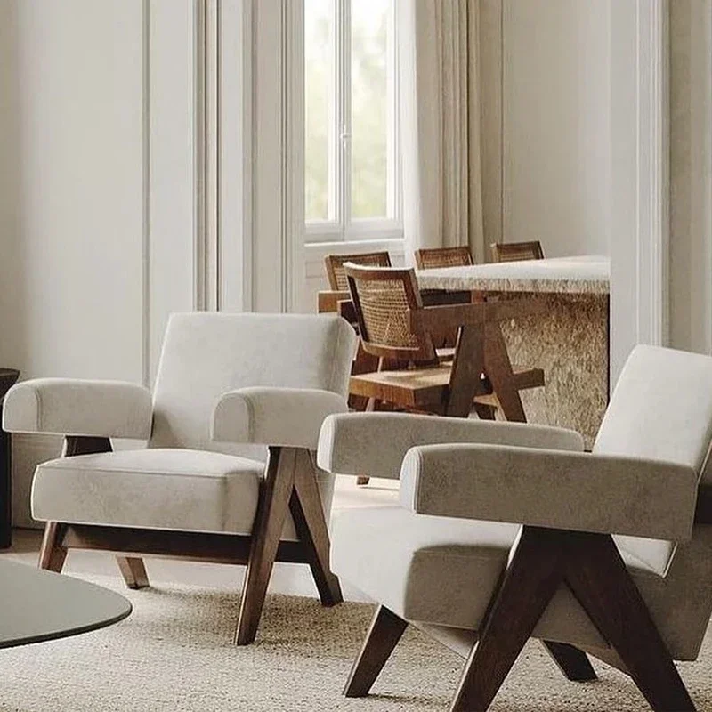 Living Room Single Sofa Dining Chair Cover Stretch Chairs Armrest Oversized Booster Modern Victoria Mid Living Room Furniture